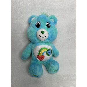 Care Bears I Care Bear Love the Earth 14" Plush Green Blue Tie Dye